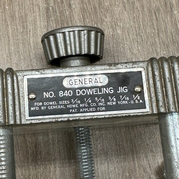 Vintage General Doweling Jig Original Box With Manual No. 840 USA Made Carpentry - Picture 7 of 16